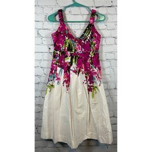 R &‎ K Originals Floral Print Dress Sleeveless V-Neck Party Dress Size 10